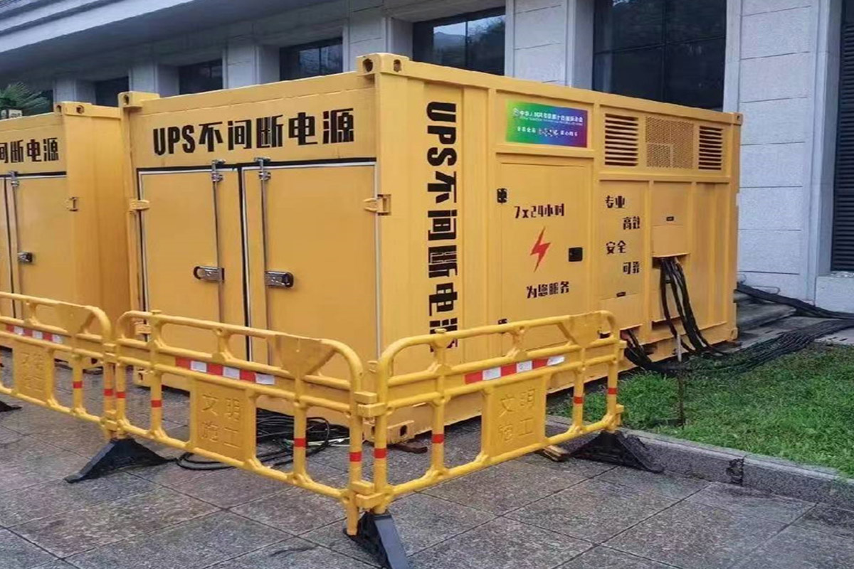 仙桃发电机租赁施工现场